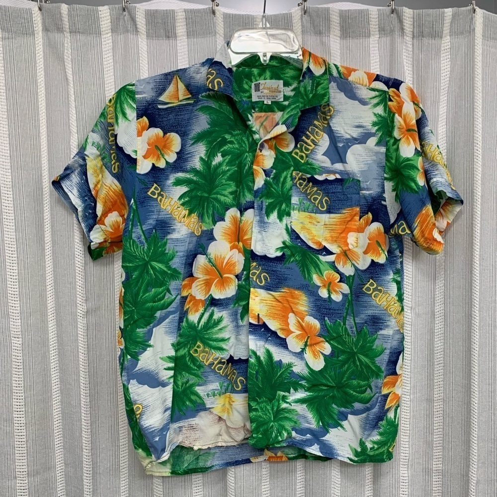 Tropical Fashions by Watanmal EUC Bahamas Shirt Size‎ L